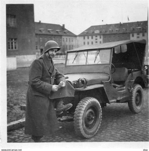 Guerre Militaire Photographie Photo Amateur Snapshot Militaire Jeep