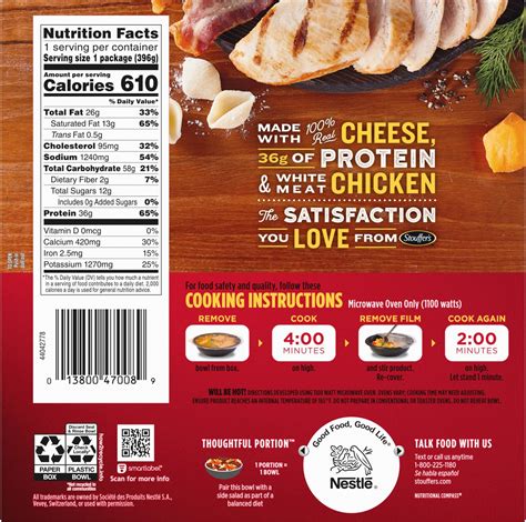 Stouffer S Bowl Fulls Chicken Bacon Ranch Frozen Meal 14 Oz Shipt