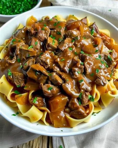 Rustic Beef Stroganoff With Egg Noodles Full Recipe