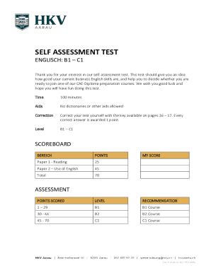 Fillable Online Etalk S Online Self Assessment English Level Tests Fax