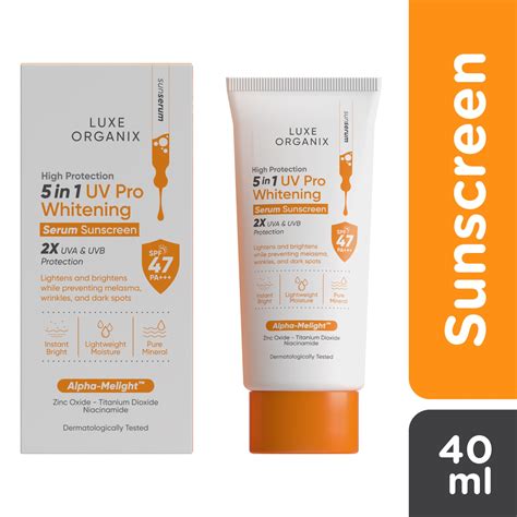 Luxe Organix Luxe Organix 5in1 Uv Pro Whitening Serum Sunscreen Spf 47