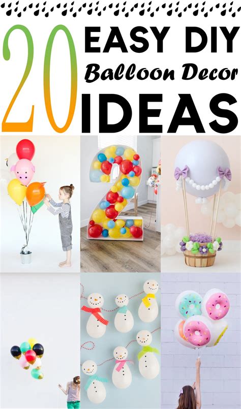 20 DIY Balloon Decor Ideas For Kids Party Decor - Clairea Belle Makes