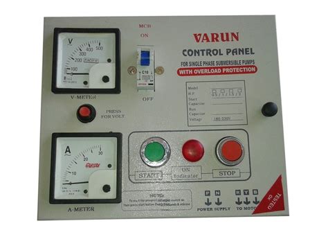 Mild Steel 1hp Single Phase Submersible Pump Control Panel 180 230 V