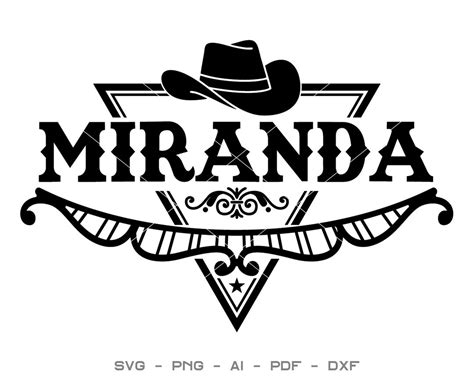 Miranda Svg Download File For Cricut Laser Cut And Print Etsy