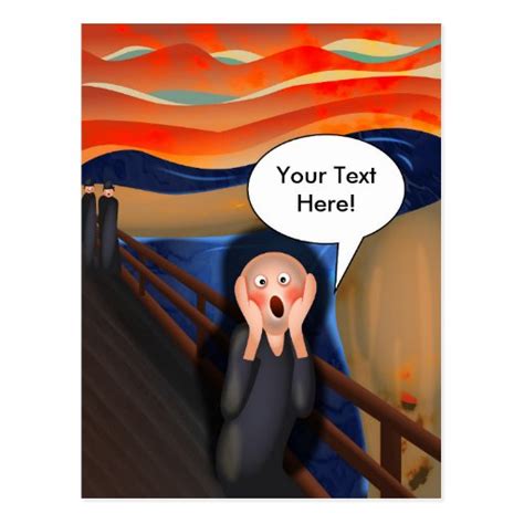 The Scream Fun Cartoon Parody Postcard | Zazzle