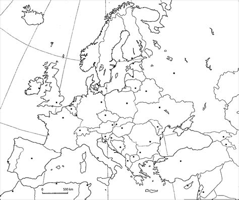 carte vierge europe carte