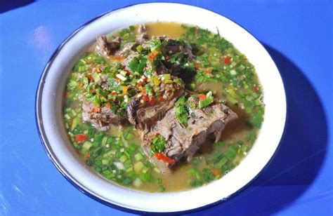 Spicy Pork Bone Soupthai Food Stock Image Image Of Onion Cooking