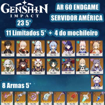 Conta Genshin Impact Ar Endgame Genshin Impact Contas Ggmax