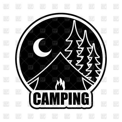 Camping Silhouette Vector at Vectorified.com | Collection of Camping ...