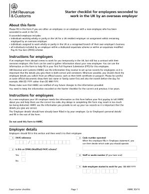 Fillable Online Expat Starter Checklist Assets Publishing Service Gov