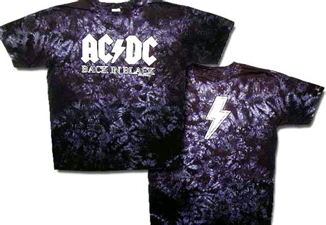 Acdc Tie Dye Shirt Back In Black Classic Rock Band Tee T Shirt Acdc T