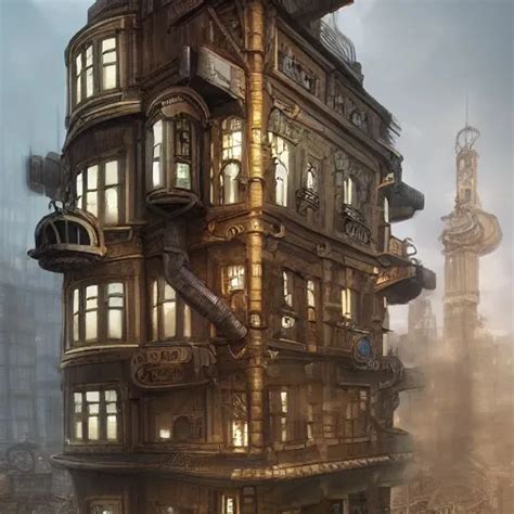 Steampunk Architecture Street Concepts Hd 8k Elab