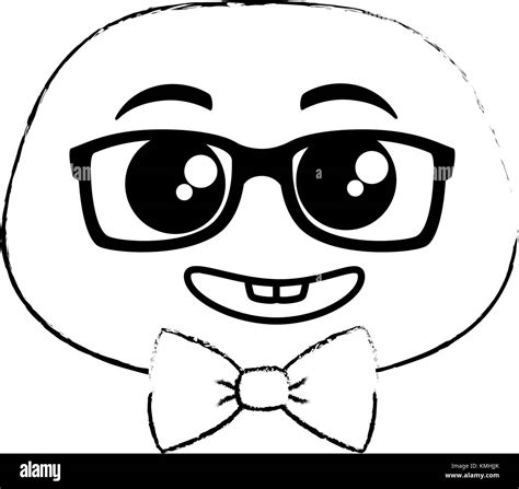 Nerd Emoji Black And White Stock Photos Images Alamy