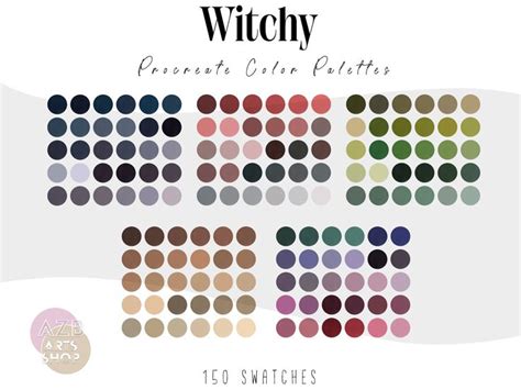 Witchy Goth Procreate Color Palette Bundle Color Palette For Procreate