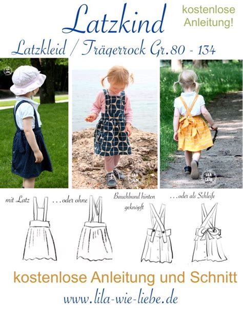 Freebook Latzkind Latzkleid Tr Gerrock Gr Lila Wie