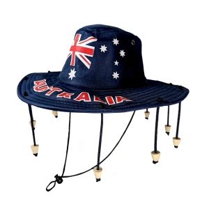 Aussie Flag Outback Hat with Corks - Online Costume Shop - Australia