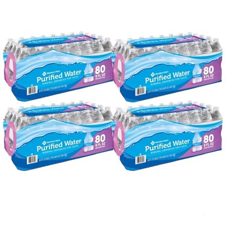 Purified Water 8 Oz Bottle 80 Pk Small Bottles Of Water Mini Water Bottles 8