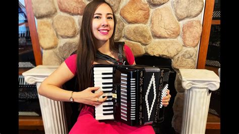 Black Decorated Sofia Mari Piano Accordion Mm Youtube