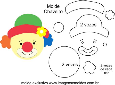 Molde De Palhacinho Para Imprimir - 5