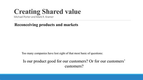 Creating Shared Value CSV PPT