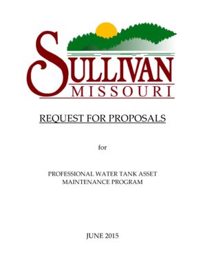 Fillable Online Sullivan Mo PROFESSIONAL WATER TANK ASSET Sullivan Mo