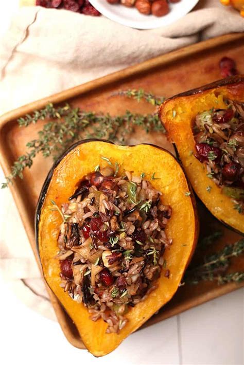 Wild Rice Stuffed Acorn Squash My Darling Vegan