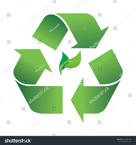 Recycle Logo Vector Simple Leaf Stock Vector Royalty Free 1946841376