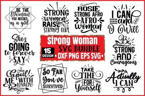 Strong Woman Svg Bundle Graphic By Graphics Expert · Creative Fabrica