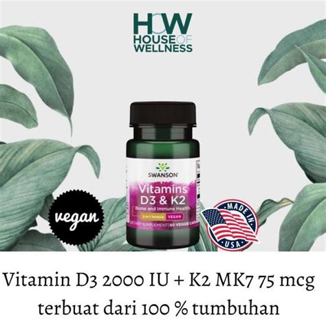 Promo Swanson Vit D Iu Vit K Mk Mcg Isi Vegetarian