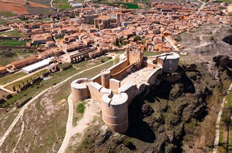 Berlanga De Duero Medieval Castle Ruin Near Soria, in the Castilla Leon Region Spain with Blue ...