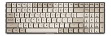 Teclado Gamer Mecânico Sem Fio Aigo A100 Hot Swap Teclas Pbt Cor de teclado Bege Idioma Inglês