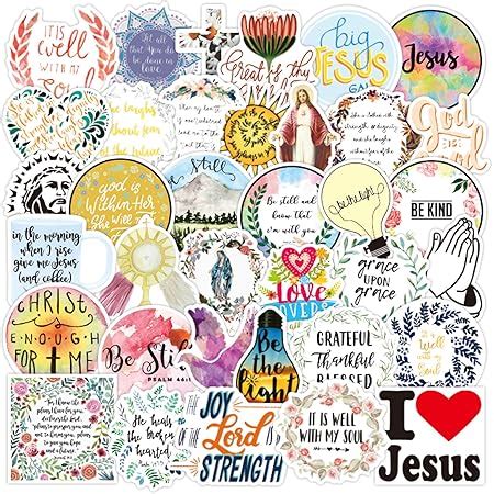 Cobee Inspirational Jesus Stickers Pcs Wisdom Words Decals Cross