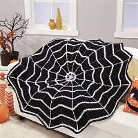 Spider Web Afghan Pattern By Herrschners Halloween Crochet Crochet