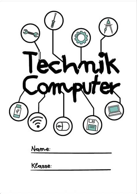 Technik Und Computer Deckbl Tter Vorlagen Zum Ausdrucken