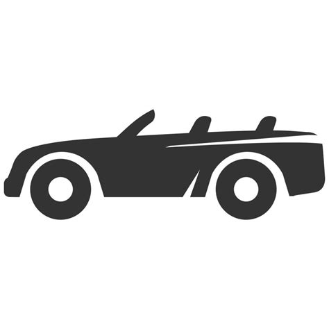 Black and white icon sport car convertible 14031378 Vector Art at Vecteezy