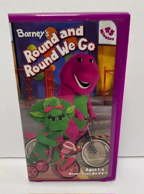 Barneys Round And Round We Go Vhs Video Tape Clam Shell Sing Along