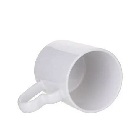 Plain Ceramic Heart Handle White Sublimation Mug For Gifting Capacity