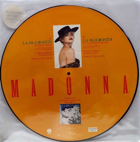 Madonna La Isla Bonita Hype Stickered Uk 12 Picture Disc —