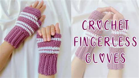 Crochet Striped Fingerless Gloves Crochet Fingerless Gloves Tutorial