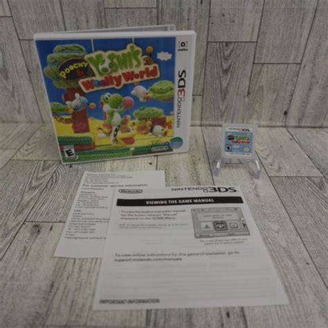 Poochy Yoshis Woolly World 3DS CIB Nintendo Complete Good Feel Yarn