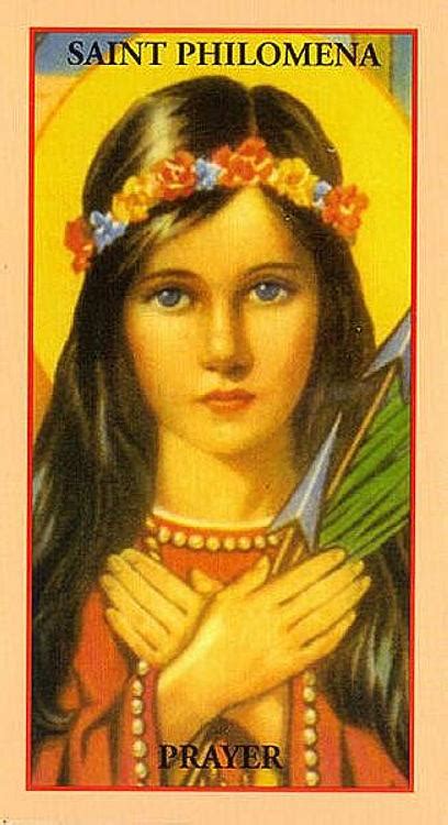 Prayer Card: St Philomena x 10