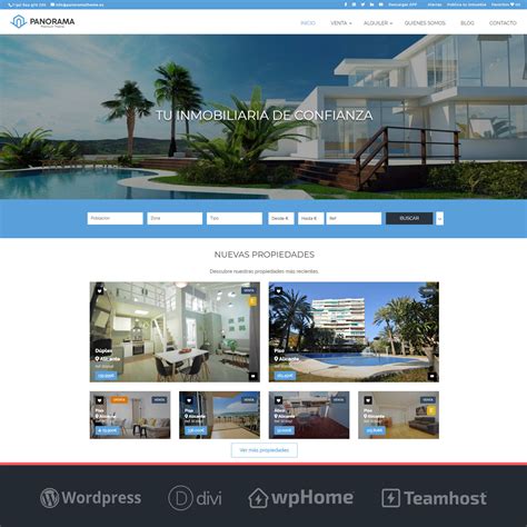 Panorama P Gina Web Inmobiliaria Wordpress Divi