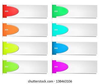 Colorful Options Banner Template Vector Illustration Stock Vector