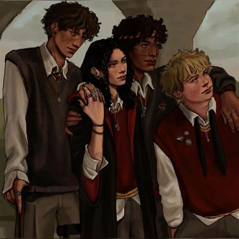 The Marauders In Their Final Year At Hogwarts By Sophithil On Ig Nel