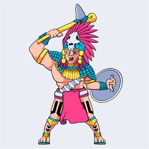 Aztec Cartoon Character 28671243 Vector Art At Vecteezy