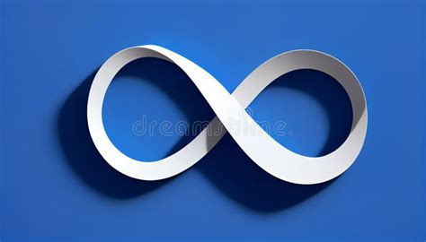 Infinity Symbol on Blue Background Stock Illustration - Illustration of ...