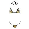 SHERRYLO G String Micro Bikini Sexy Extreme Mini Bikinis Slutty Wild Style Metallic Gold In