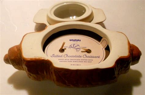 Salted Chocolate Croissant Candle In Croissant Shaped Ceramic Candle