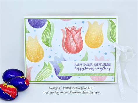 Timeless Tulips Fancy Fold Inspireink Blog Hop Tutorial Stamp With