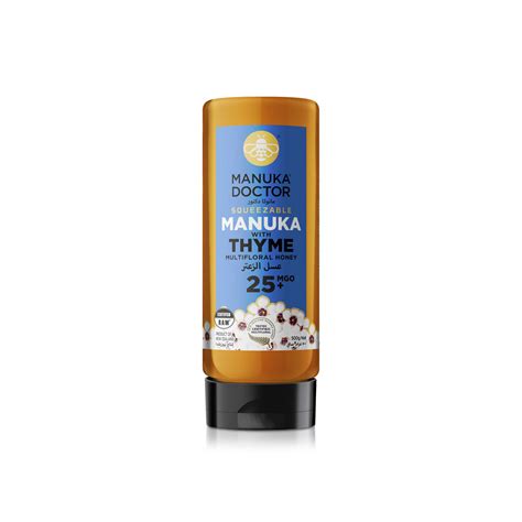 Manuka Doctor Squeezable Manuka With Thyme Multifloral Honey Mgo 25